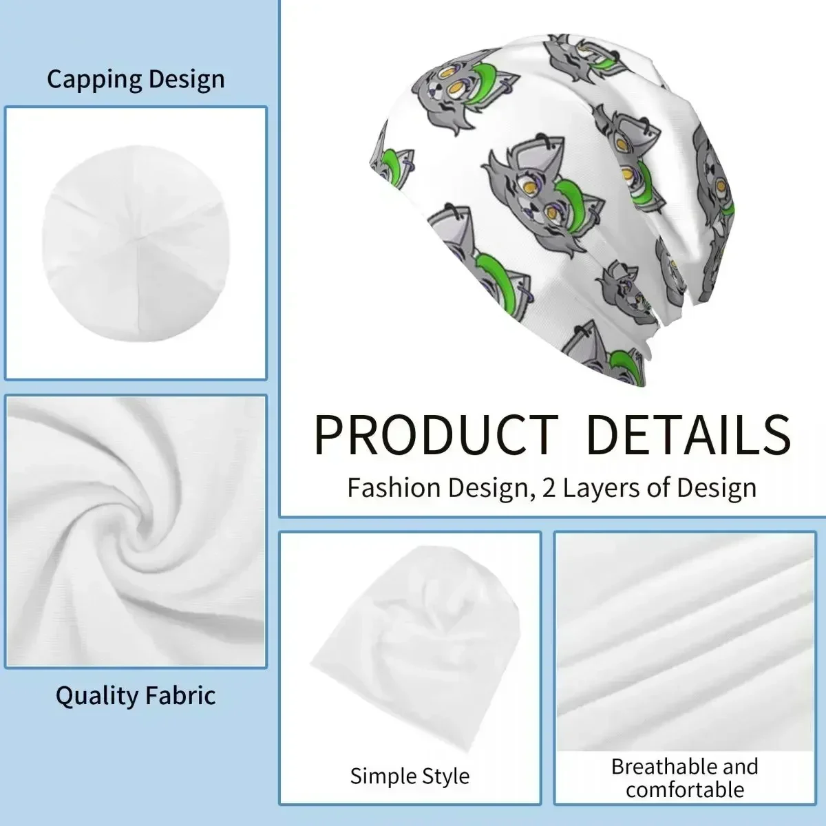 Roxanne Wolf-FNaF Skullies шапки теплая осенне-зимняя уличная шапка вязаная для мужчин