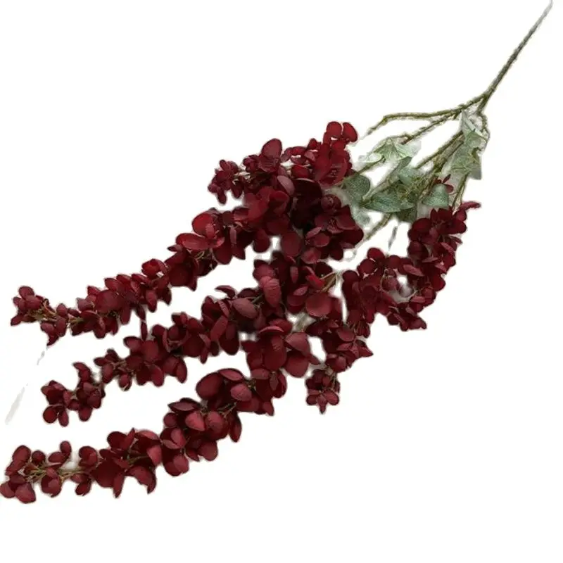 

Одна искусственная Глициния (5 стеблей/штука), 44 дюйма, имитация осенней цветочной лозы Fuji, искусственные цветы
