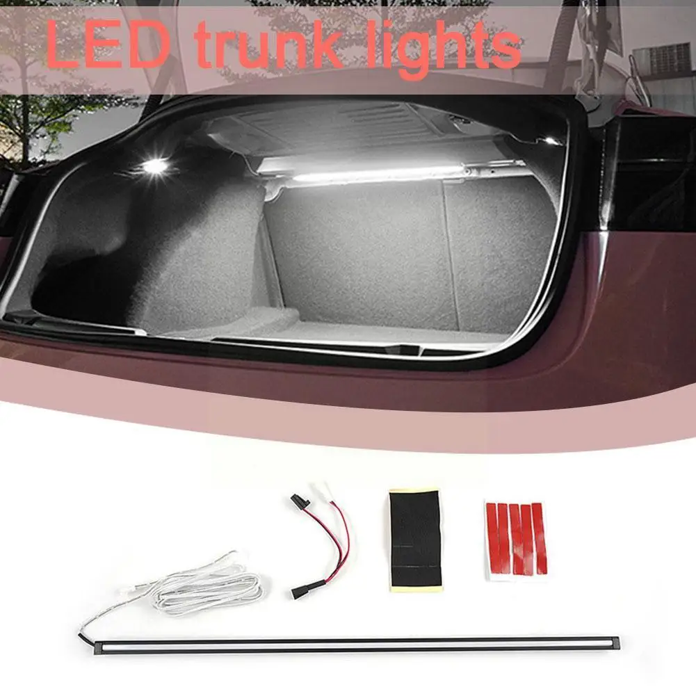 

Для 2019-2022 модель 3 автомобильный передний багажник интеллектуальсветильник вая балка 12 В светодиодная лампа трубка Внутренние Декоративны...