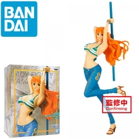 original bandai one piece action figure cute sweet 21cm cartoon character fight nami model collection decoration toys gift