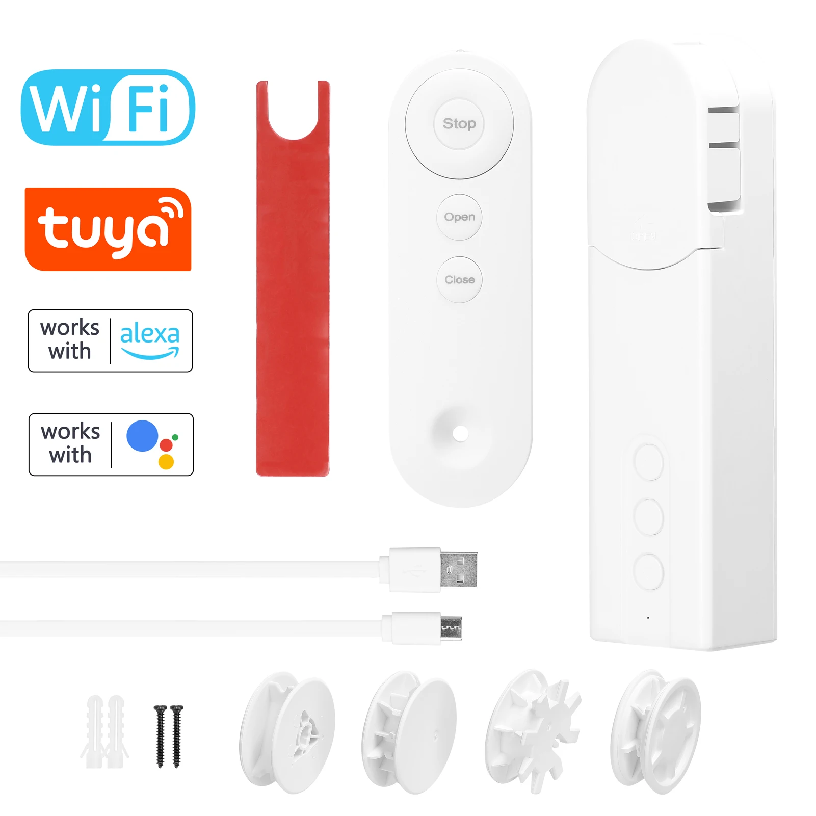 

Электродвигатель для штор с поддержкой Wi-Fi/ZigBees/BT