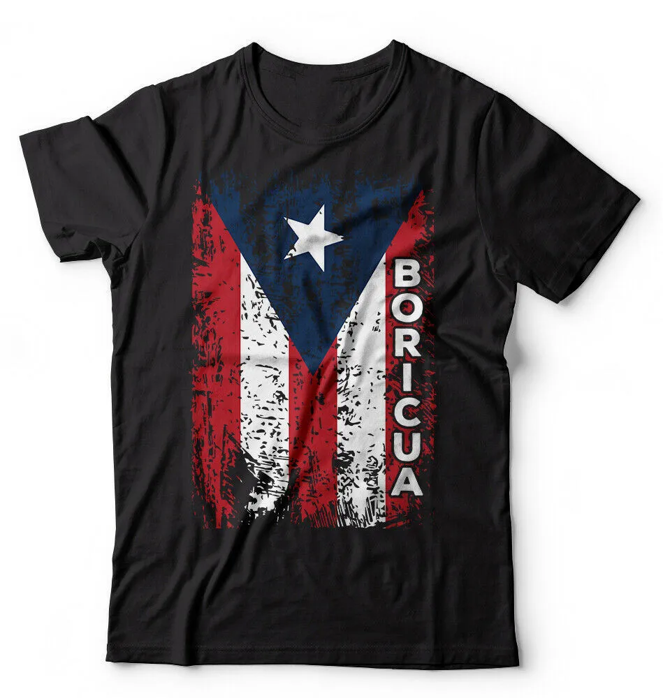 

Puerto Rico Flag Boricua Puerto Rican Pride T-Shirt 100% Cotton O-Neck Summer Short Sleeve Casual Mens T-shirt Size S-3XL