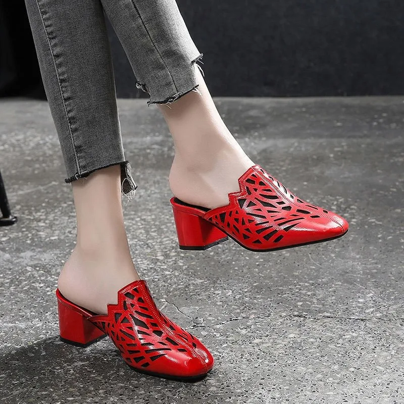 

Новинка 2022, женские сандалии, модные шлепанцы с блестками и открытым носком, Корейская версия, темпераментные тапочки, Женская рабочая обув...