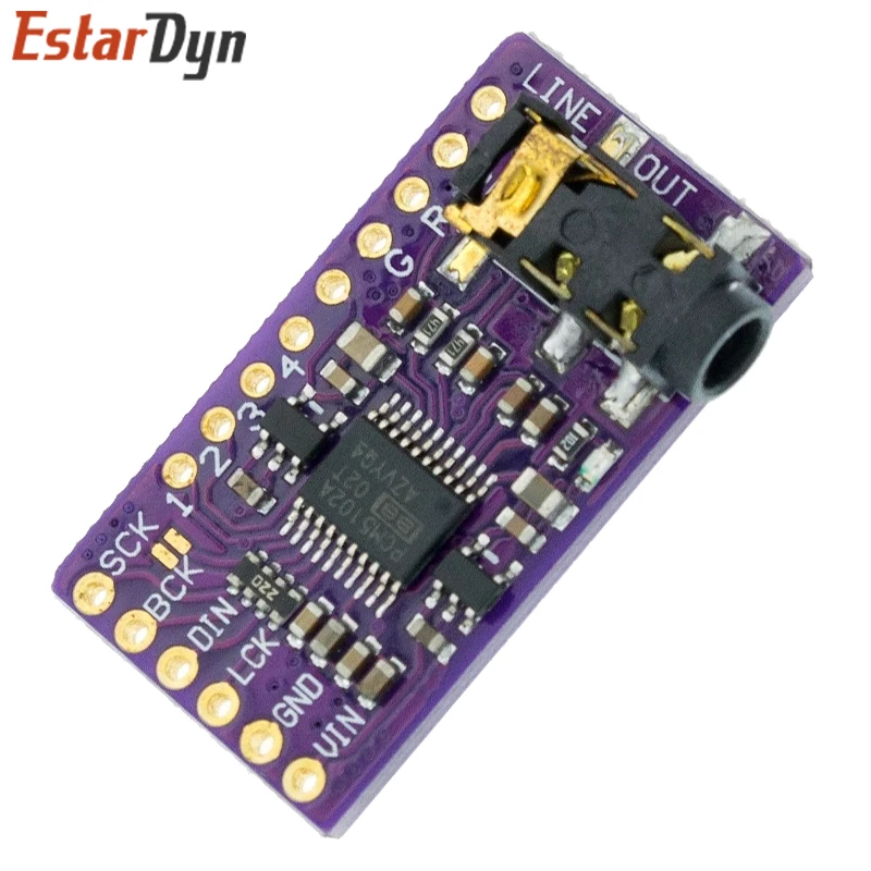 Плата DAC декодера интерфейса I2S PCM5102A модуль плеера для Raspberry Pi pHAT плата формата