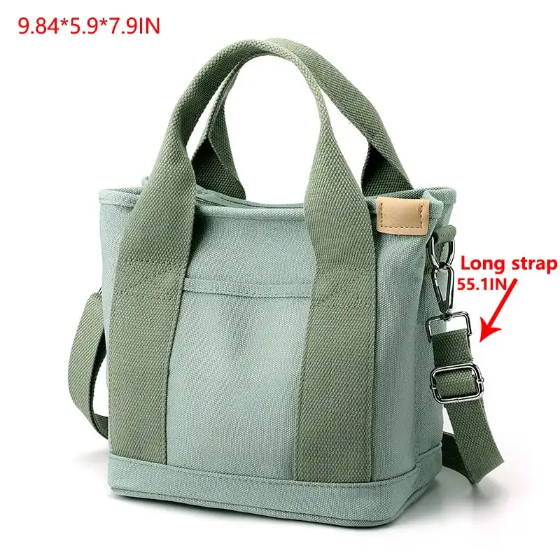 

2023 Large Capacity Multi-pocket Handbag Canvas Tote Bag with Zipper Work Bag with Compartments Women Everything Purse Mom Bag