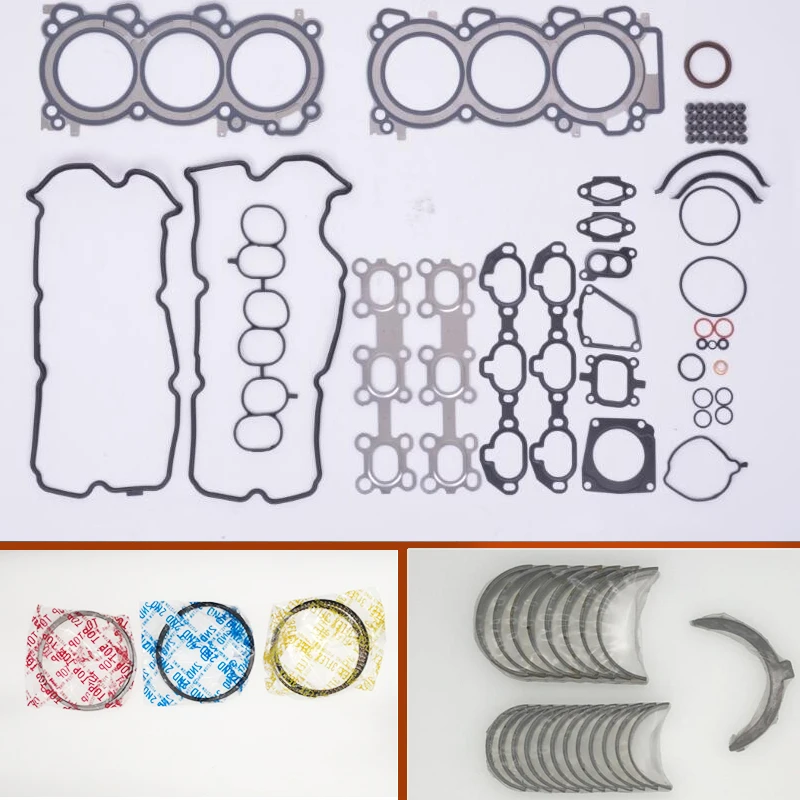 VQ30DE 2987cc полный комплект прокладок двигателя шатуна коленчатого вала поршневое