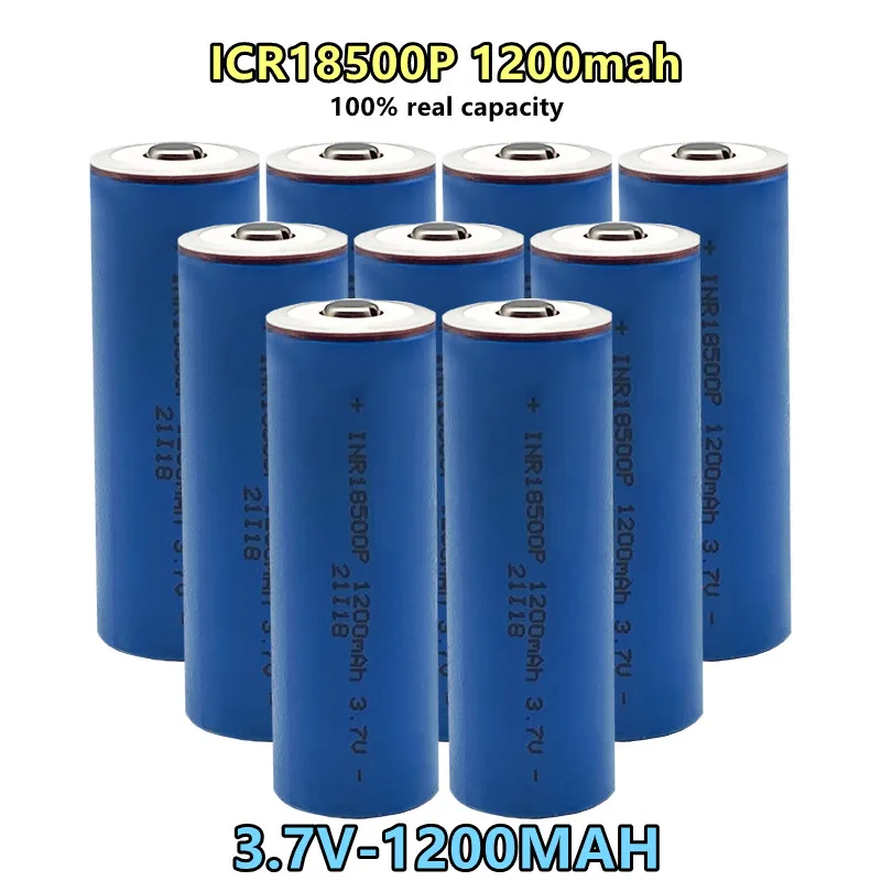 

New 18500 battery 3.7V 1200mAh with pointed tip rechargeable ion battery, For strong light flashlight anti-light special
