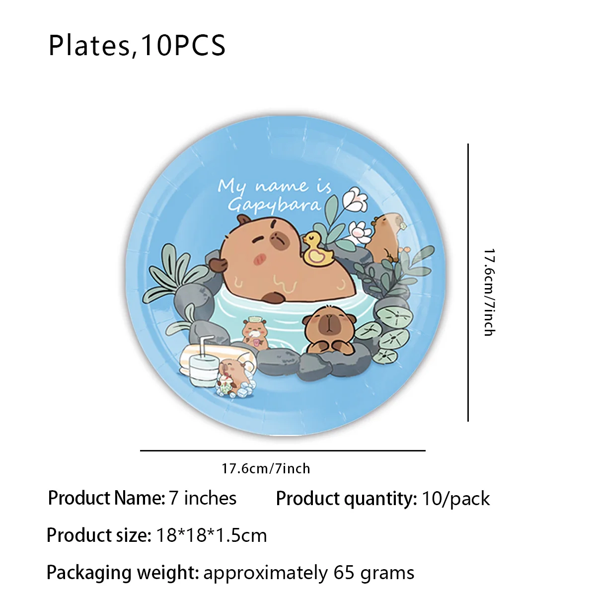 Украшения для дня рождения капибары одноразовая тарелка вечеринки баннеры на