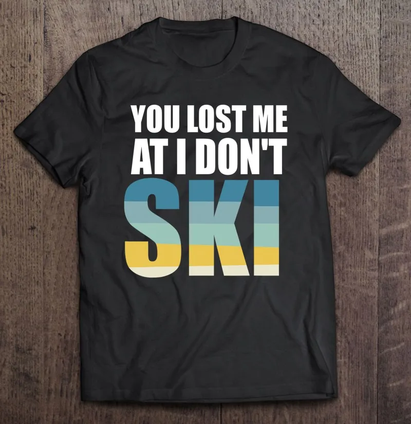 

Футболка мужская оверсайз с надписью «You Lost Me At I Don't Ski»