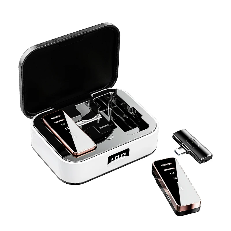 Беспроводной петличный микрофон для iPhone/Android/ноутбука/GoPro беспроводной Plug-Play