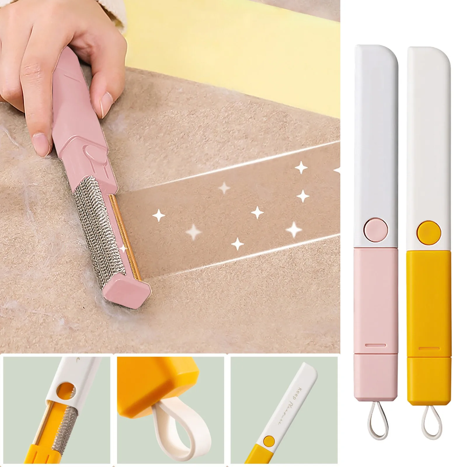 

Волшебная щетка для удаления шерсти домашних животных, средство для удаления ворса, ролик для одежды, многоразовая щетка для чистки волос, с...