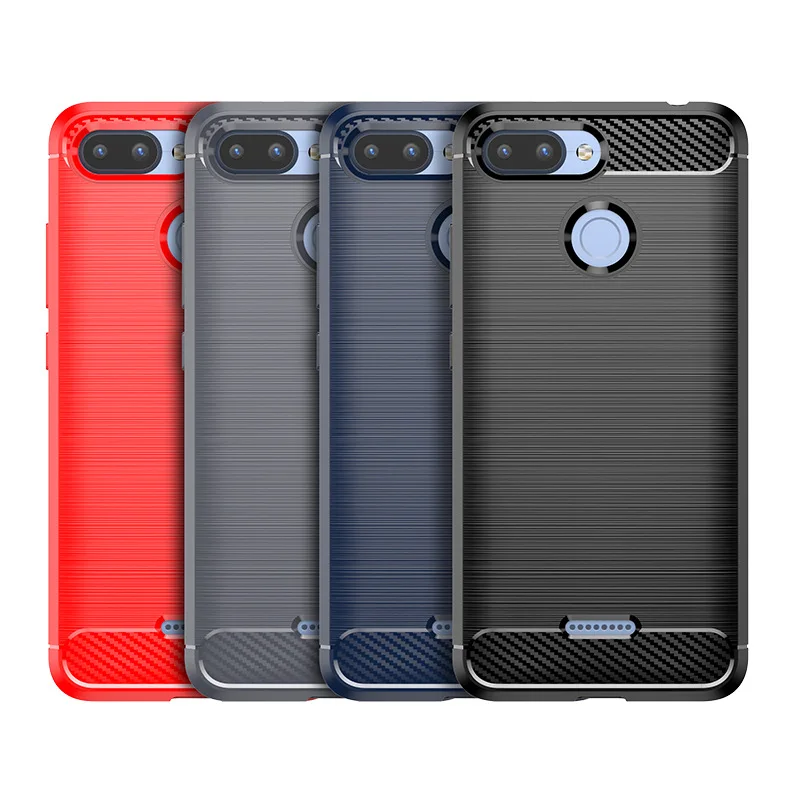 

For Xiaomi Redmi 6A 6 Case, Phone cover for Redmi 6Pro, TPU Soft Protective Case.Black Blue Red