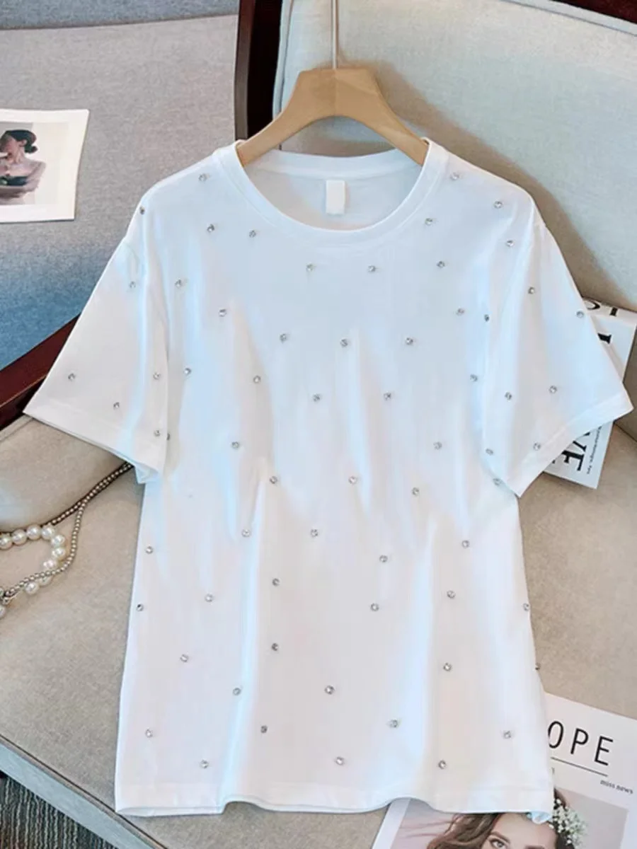 Женская блузка с коротким рукавом белая черная розовая свободного покроя