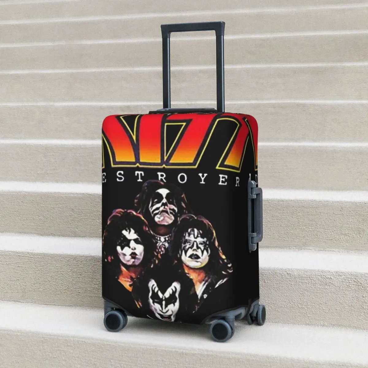 

Kiss Suitcase Cover Destroyer Holiday Travel Fun Luggage Accesories Protection