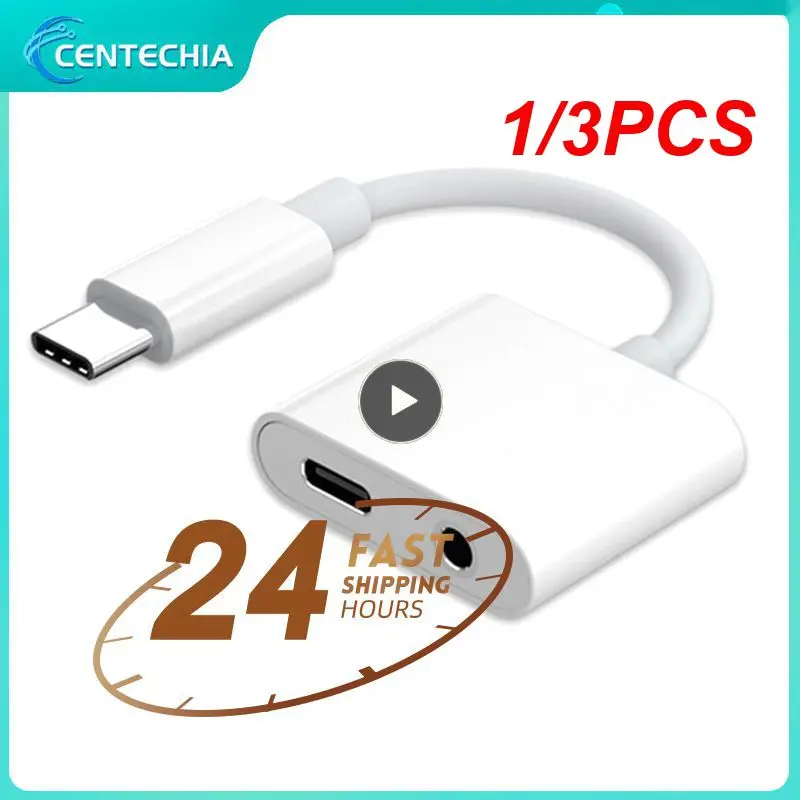 

1/3PCS Type C Adapter Cable For S21 S20 Note20 Ultra S10 Note10 USB C To 3.5mm Jack Charger Splitter 2 in 1 DAC Typec