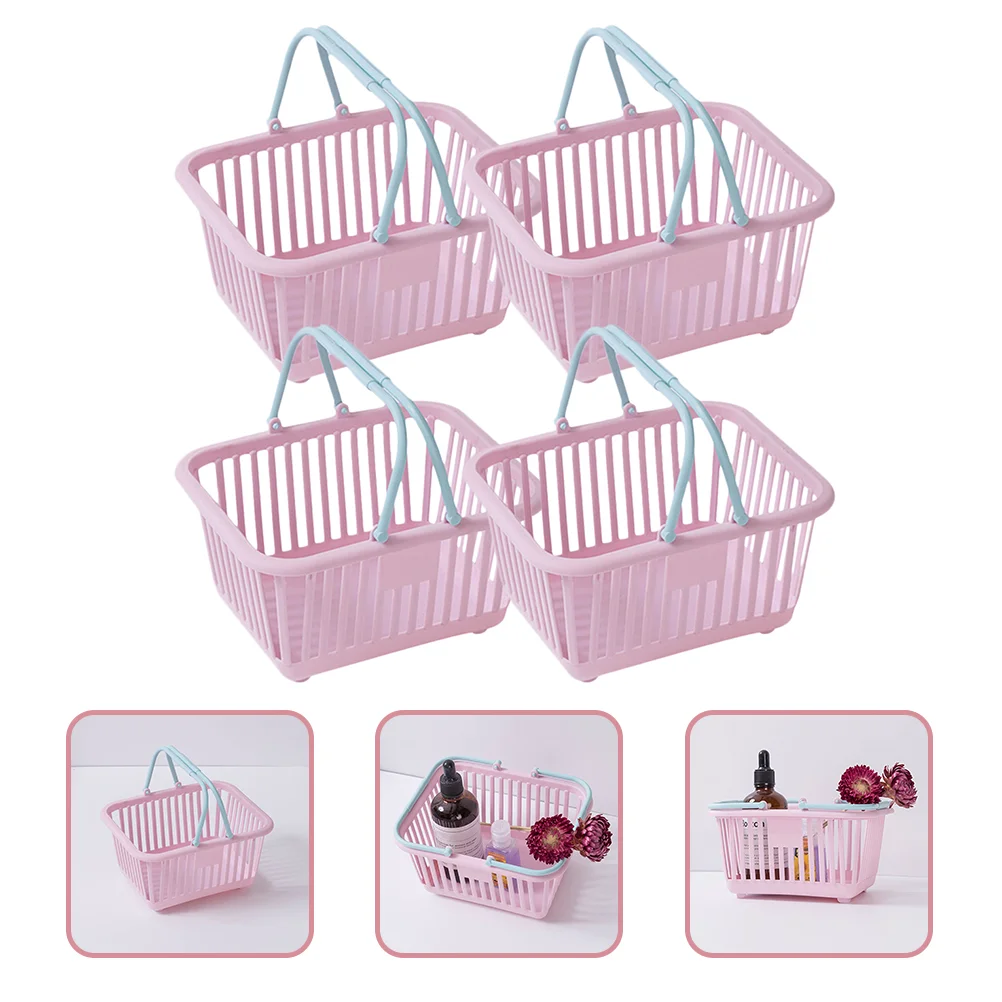 

Basket Storage Shopping Grocery Mini Organizer Kids Containers Baskets Organizing Shower Box Cleaning Crate Bathroom Tote Play