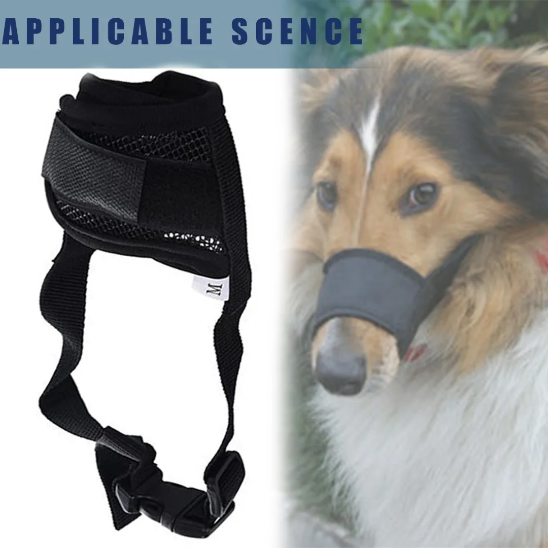 

1pc Pet Dog Mesh Muzzle Adjustable Breathable Muzzles Mask Durable Anti-bite Anti Barking Dogs Masks Pets Supplies