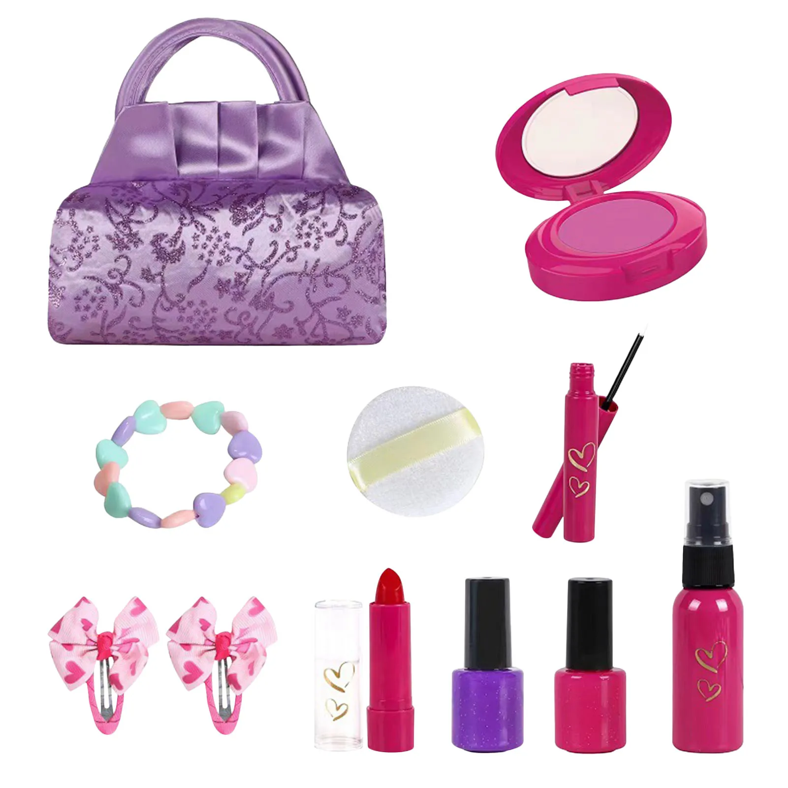 

Doll Makeup Set Toys Safe Kids Makeup Sets For Girls Dress Up Play Cosmetic Beauty Set Gifts For Girls With Makeup Bags