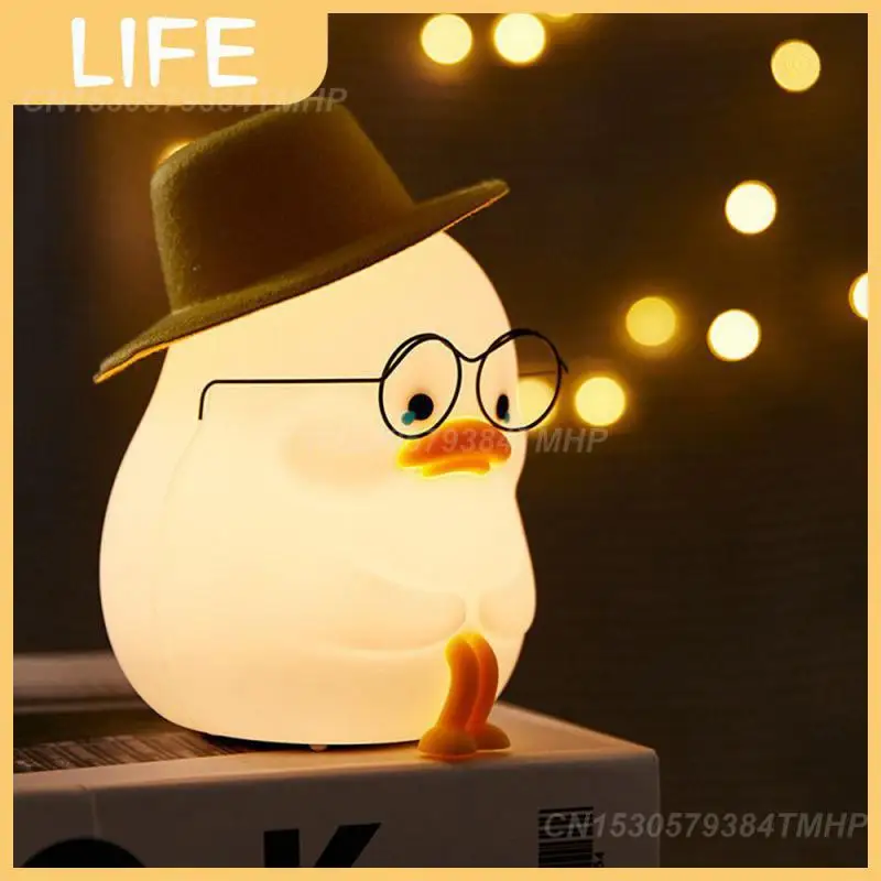 

Usb Good Night Lamp Cute Silicone Intelligent Sleeping Silicone Lamp Type-c Charging Led Night Light Kid Bedroom Decoration