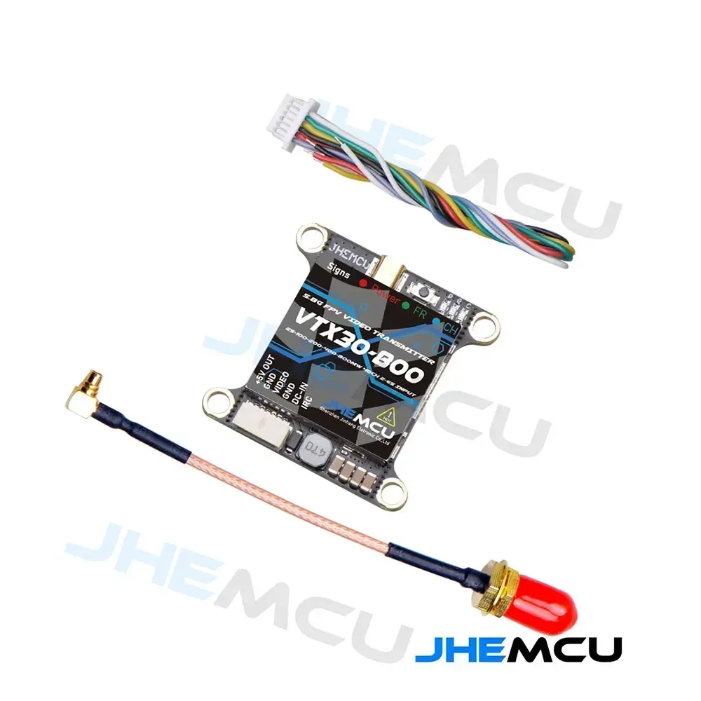 JHEMCU VTX30-800 5 8G 40CH PitMode 25 МВт 100 200 400 800 Регулируемый VTX 2-6S 30X30 мм для RC FPV Racing Freestyle Drone
