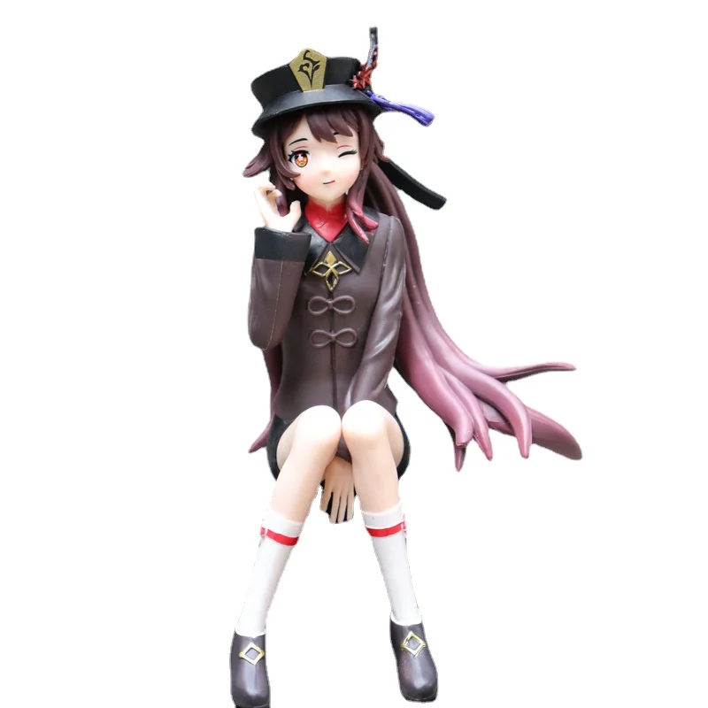 

Hutao Game Genshin Impact Hu Tao Figure Desk Decor Standing Sign Model Paimon/Klee/Raiden Shogun Figurine for Fans Gifts