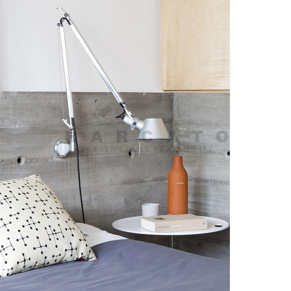 Светодиодная Складная Алюминиевая прикроватная лампа для дома и офиса напольные