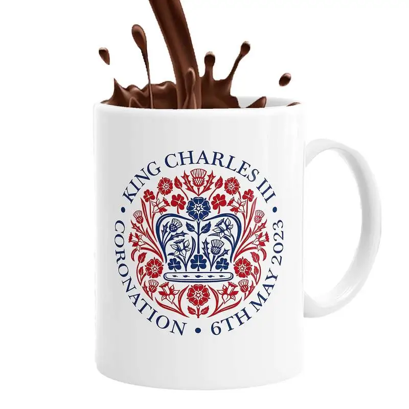 

King Charles III Coronation Mug King of England Coffee Mugs 10.82oz Tea Cup in Commemoration of The New King of Great Britain