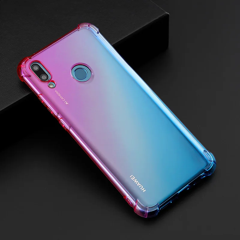 Прозрачный градиентный чехол для Huawei Y9S 2019 Y9A Y9 Prime 2018 Y8S Y8P устойчивый к царапинам гибкий ударопрочный чехол из тпу с 4 углами