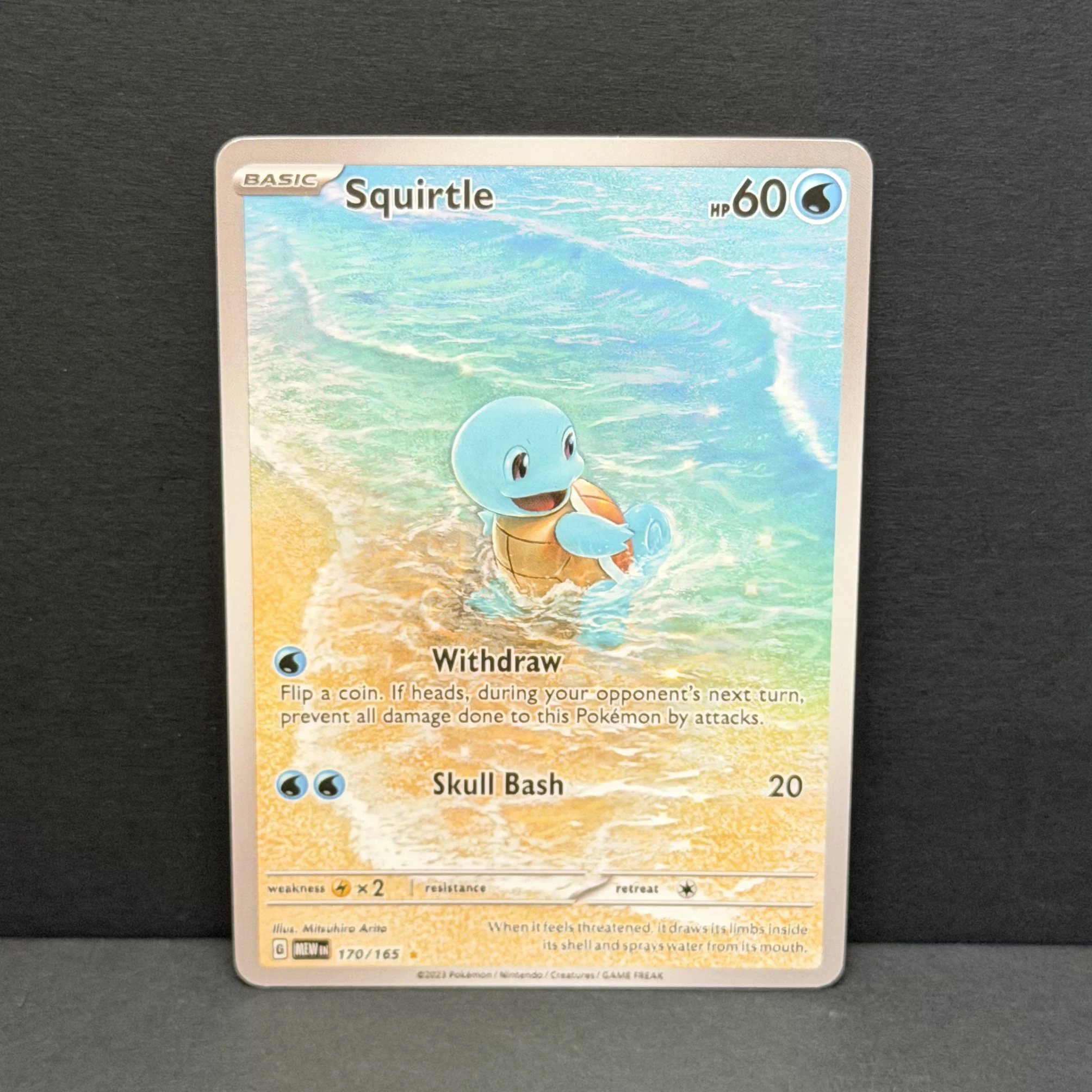 Фото 2023 POKEMON MEW EN SQUIRTLE ИЛЛЮСТРАЦИЯ РЕДКАЯ КОЛЛЕКЦИОННАЯ КАРТА DIY Proxy PTCG, Оцененная коллекционная карта, Специальное искусство, Редкий GEM, MT, 10 карточек, Подарки с этикетками №5