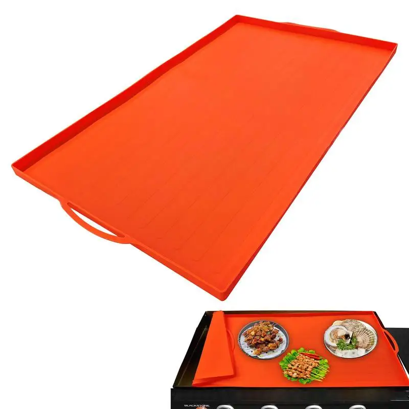 

Griddle Silicone Mat Food Grade Protective Mat Heat Resistant Heavy Duty Protective Cover Home BBQ Griddle Grill & Accessories