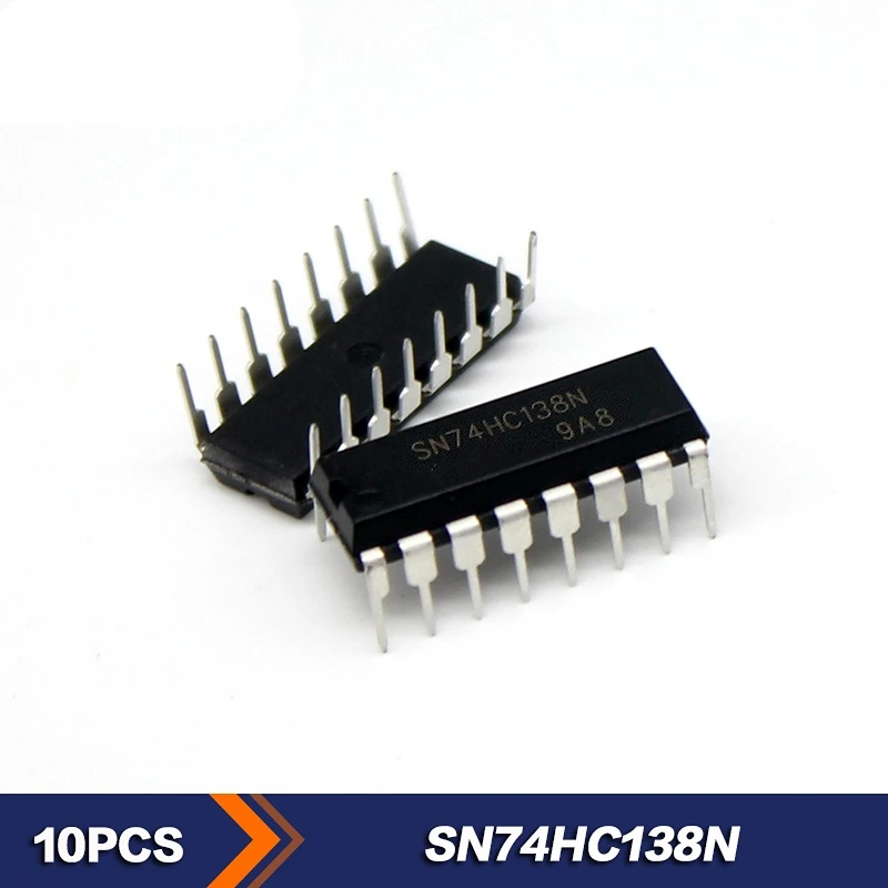 

10PCS SN74HC138N 74HC138 DIP-16 Integrated circuit 3-to-8 line decoder/demultiplexer; inverting New original logic IC