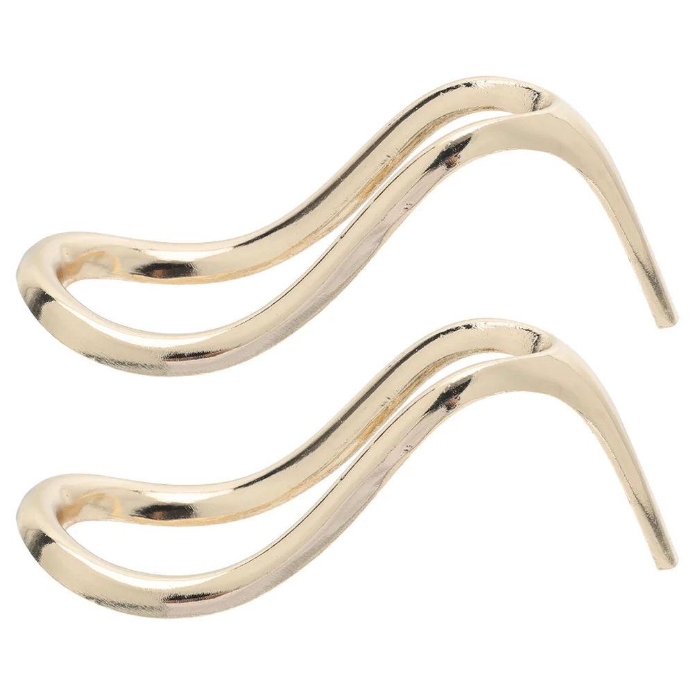 

2 Pcs Tube Pipe Support Metal Rack Desktop Accessories Household Storage Stainless Steel Smoking Organizer Holder