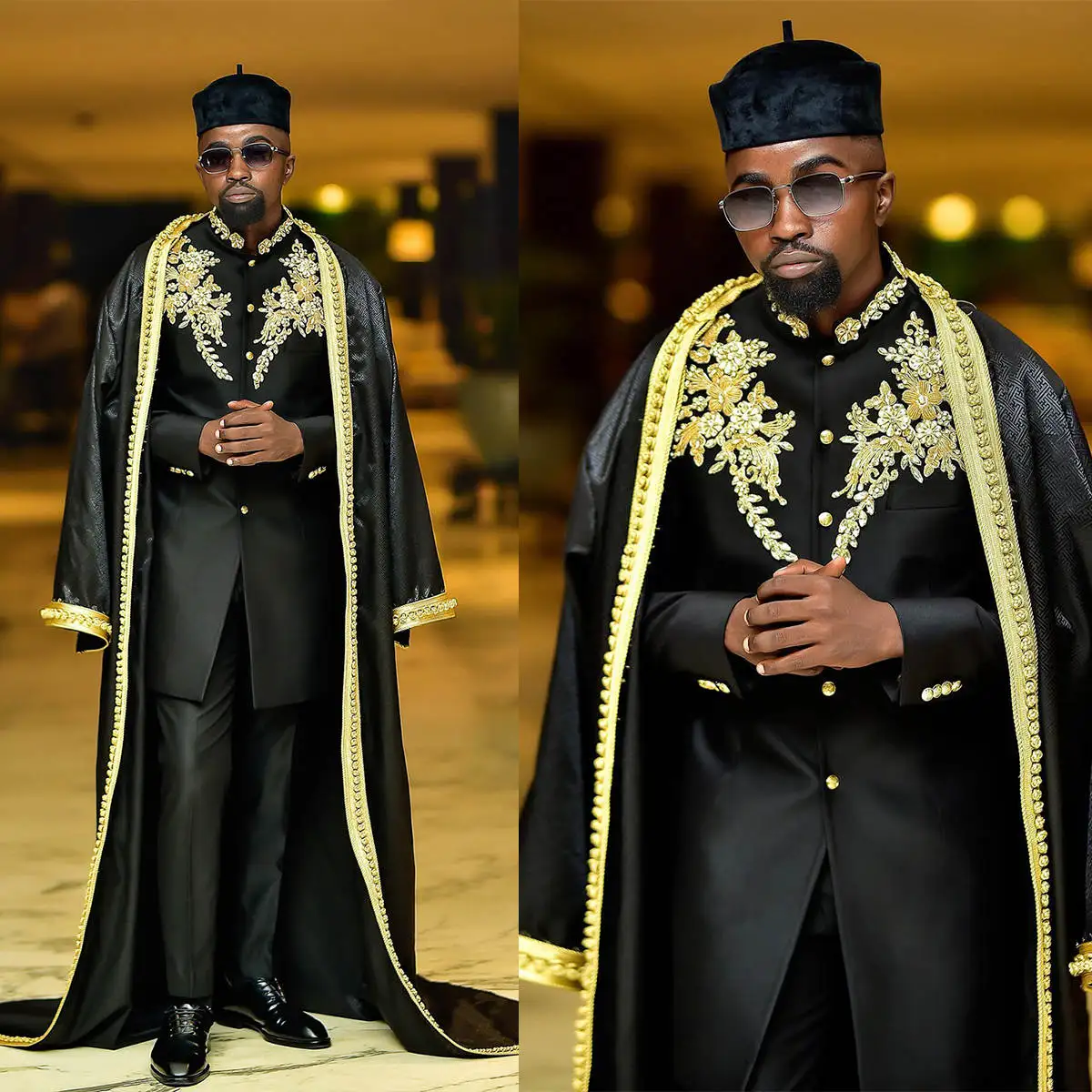 Мужской костюм 3 предмета черный полиэстер NCDIMS