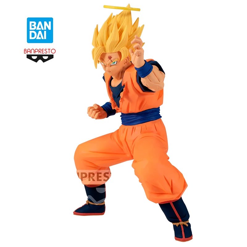 

In Stock 14Cm Original Bandai Banpresto Anime Figure Dragon Ball Z Match Makers Son Goku Super Saiyan 2 Kakarotto Model Toys