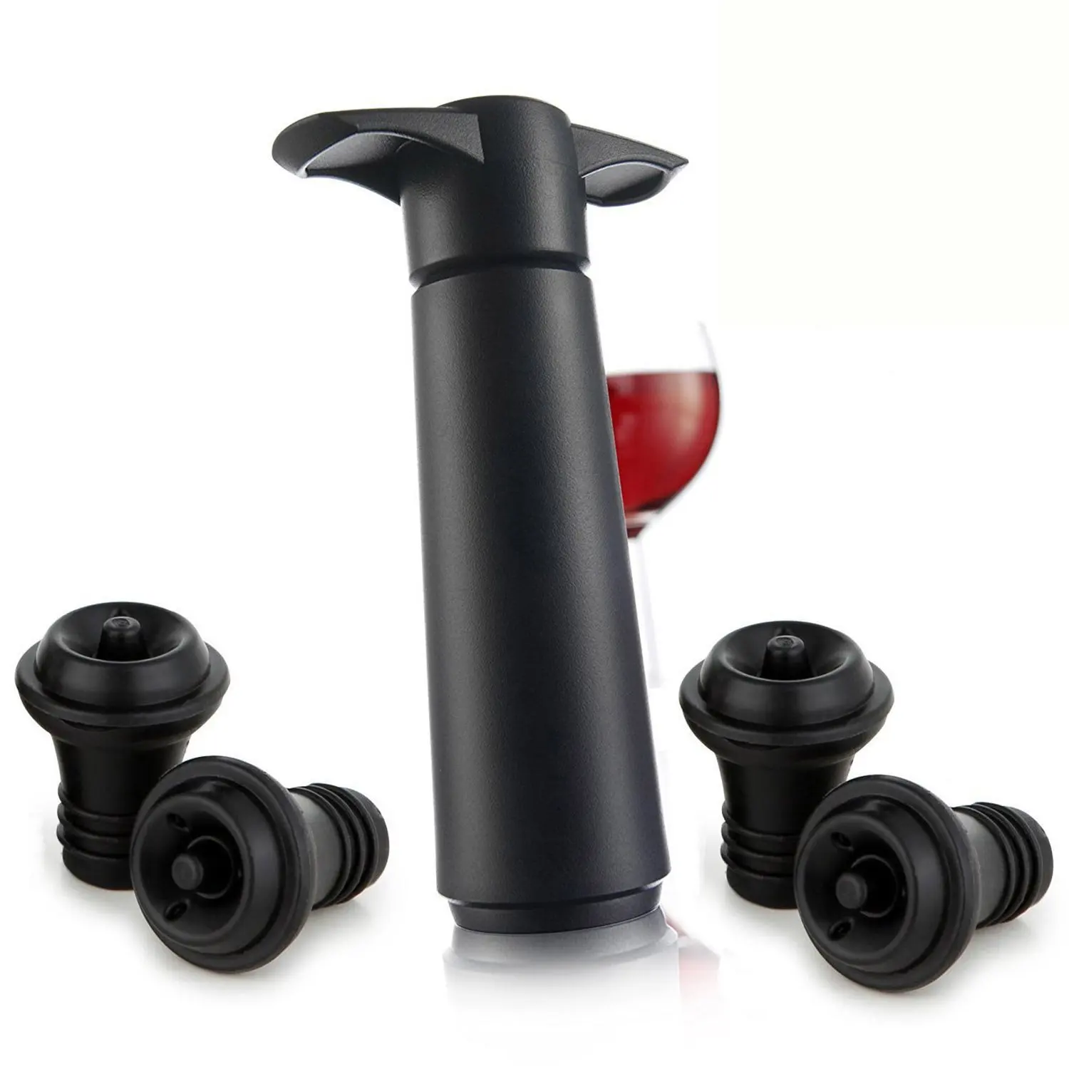 

Wine Saver 1 Vacuum Pump with 4 Vacuum Wine Stopper Wine Preserver Reusable Leakproof Wine Saver Wine Corks