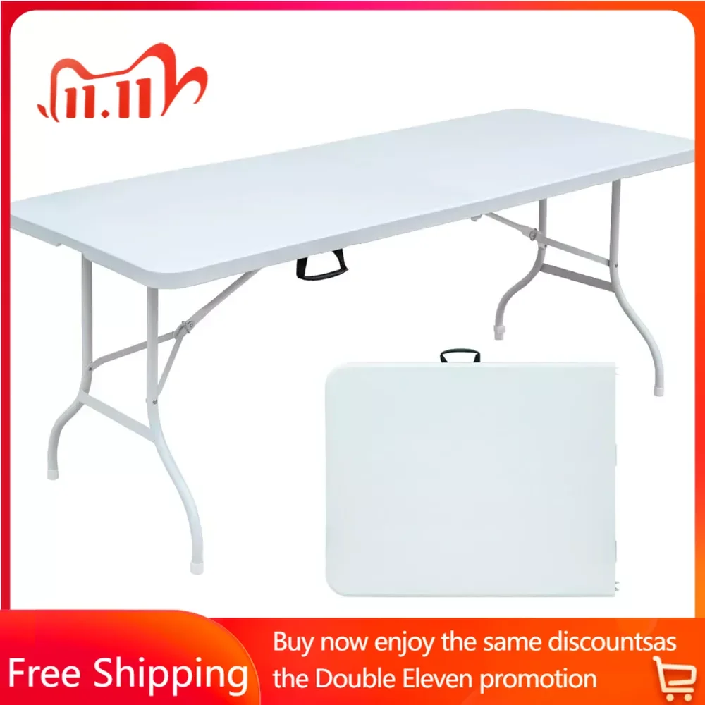 

Складной стол 6 футов складной стол для кемпинга стол для пикника стол для вечеринок свадьбы кемпинга офиса с ручкой для переноски комнаты