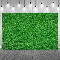 Green Chroma Screen Grass Wallpaper Birthday Party Decoration Photography Backdrops Leaves Floor Wedding Photocall Backgrounds