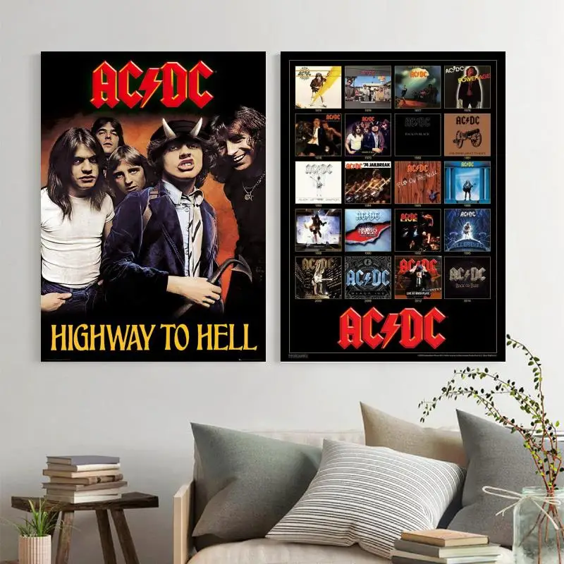 

AC_DC Band Canvas Art Poster and Wall Art Picture Print Modern Family bedroom Decor Posters