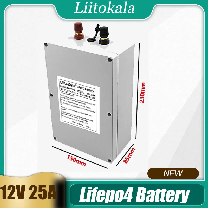

Аккумуляторная батарея LiitoKala, 12 В, 25 А · ч, 12,8 В