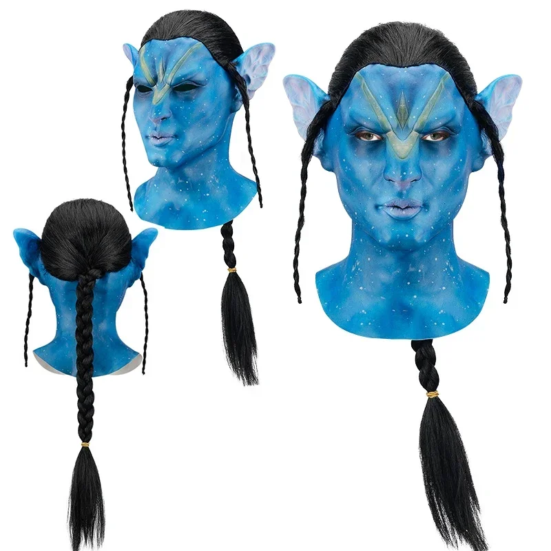 Avatar Neytiri Джейк Салли Косплей Маска Topeng Lateks Penutupفن Halloween Party Костюм Реквизит