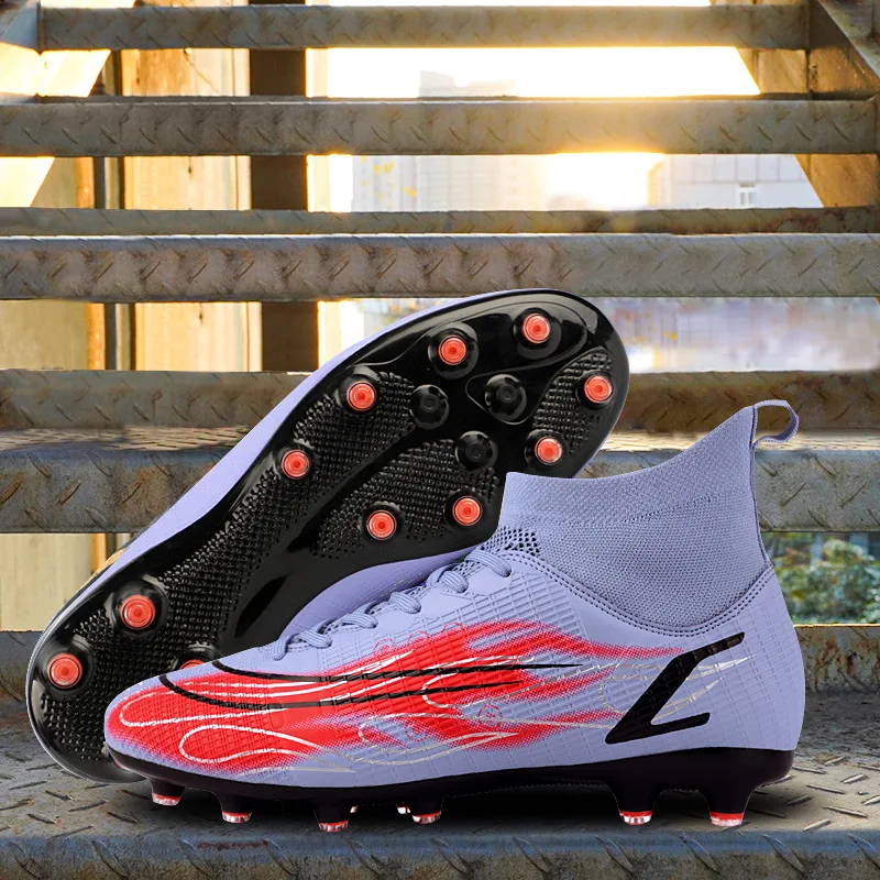 

Men Soccer Shoes Top Quality Football Boots Training Cleats Grass High-quality Trend Non-Slip High Ankle Comfortable Training