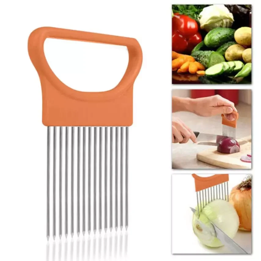 

2022 New Kitchen Gadgets Onion Slicer Tomato Vegetables Safe Fork vegetables Slicing Cutting Tools