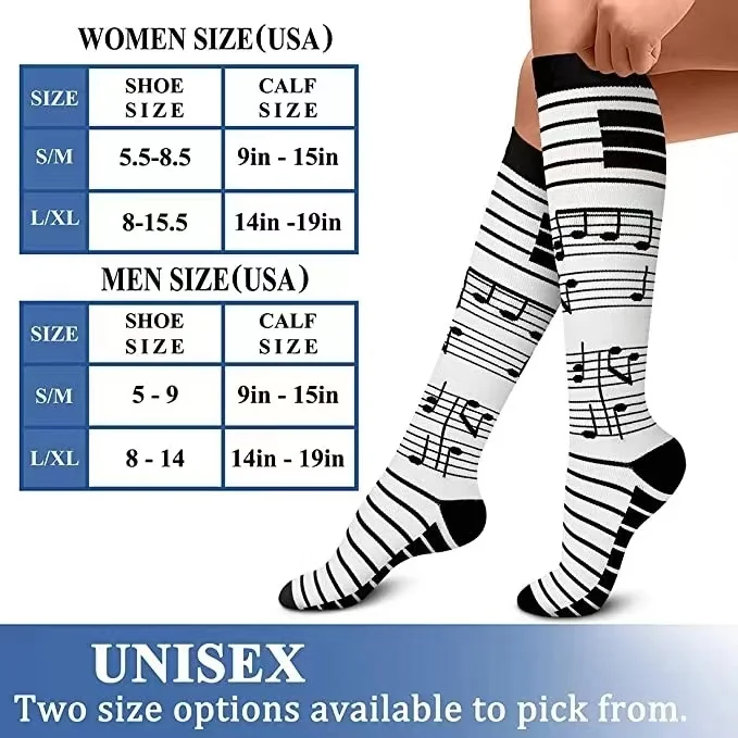 3/5/6/7/8 Pairs Lot Pack Women Men Elastic Sports Climbing Cycling Beautiful Leg Compression Socks Stockings Running Nurse Sox