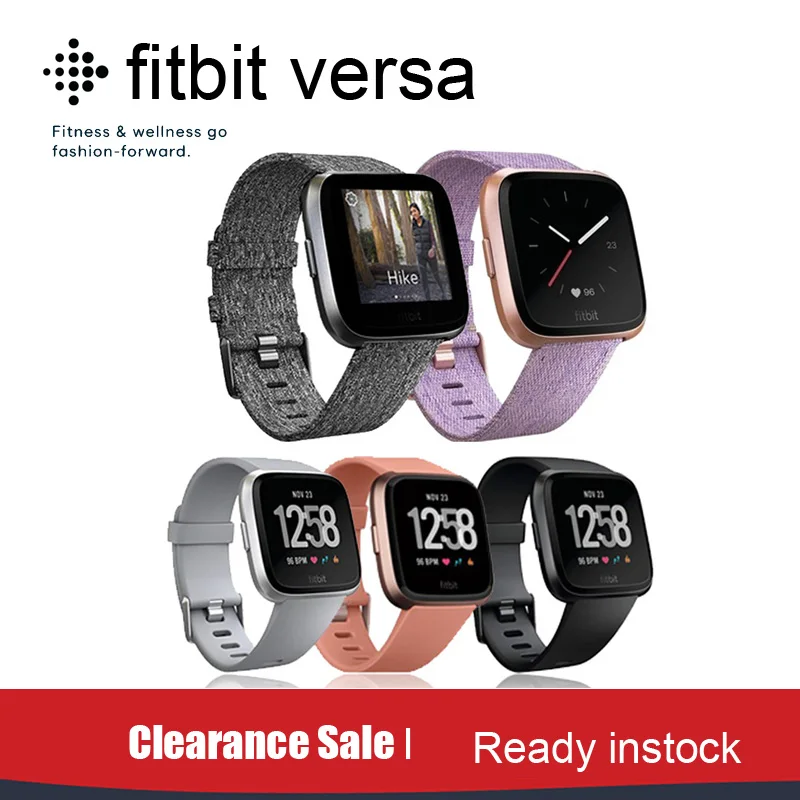 Фото 【Распродажа】 Смарт-часы Fitbit Versa Versa SE, спортивный ремешок, пульсометр + трекер активности №1