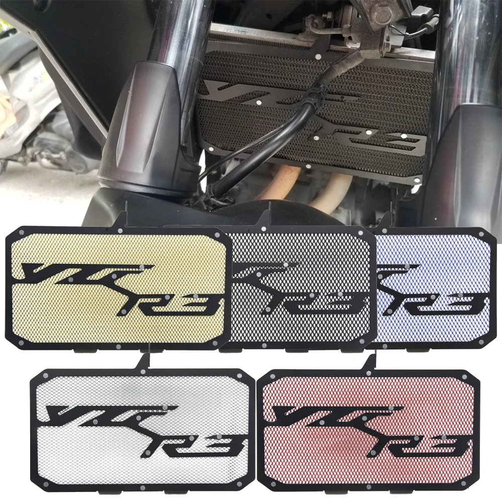 

YZFR3 Motorcycle Aluminum Radiator Grille Grill Cover Guard Protector Coolant Tank Shielding For Yamaha YZF R3 YZF-R3 2014-2021