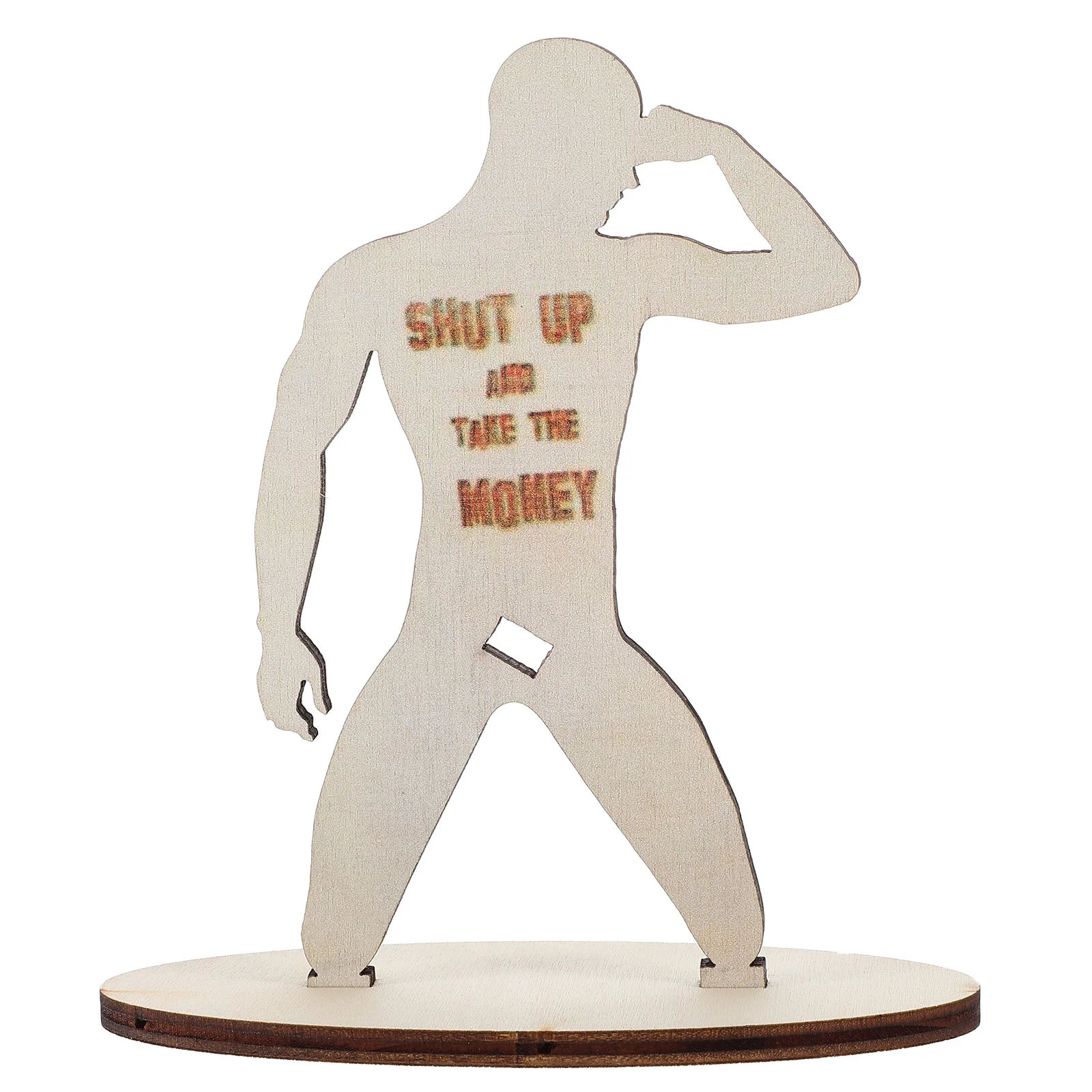 

Funny 3d Money Holder Unique Tabletop Storage Rack Display Shelves Novelty Wooden Male