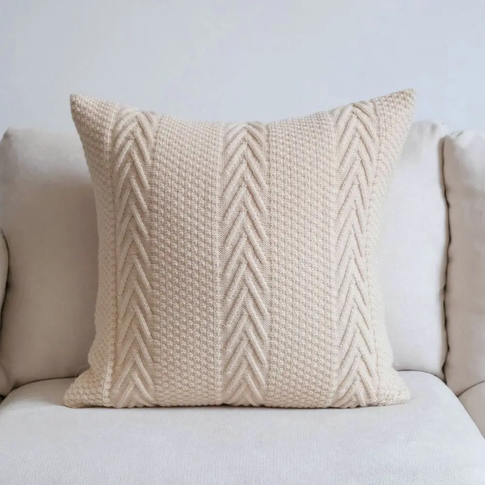 

Элегантные бежевые декоративные наволочки Terylene 18*18 дюймов, тканая наволочка для офиса