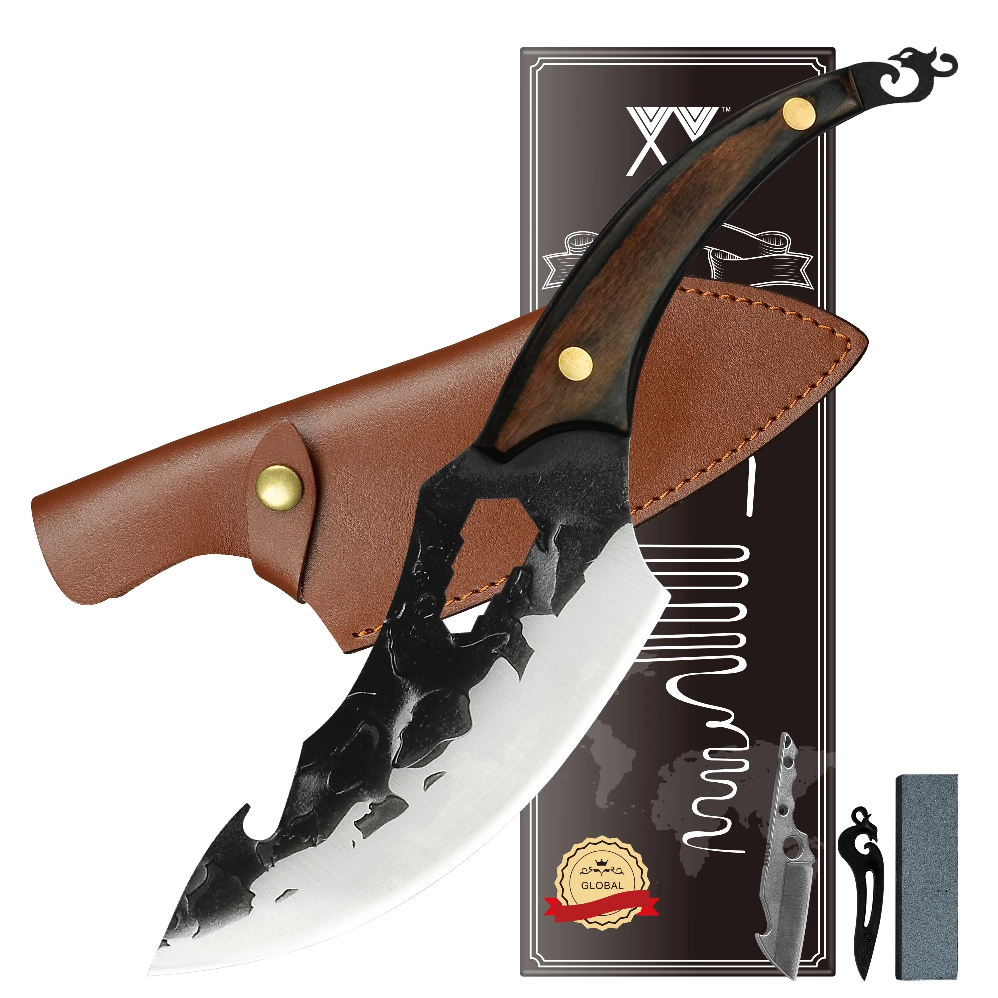 

Кухонный нож, кованый нож ручной работы, мясницкий нож для нарезки мяса, нож шеф-повара из нержавеющей стали, нож для мясника, нож для нарезки...