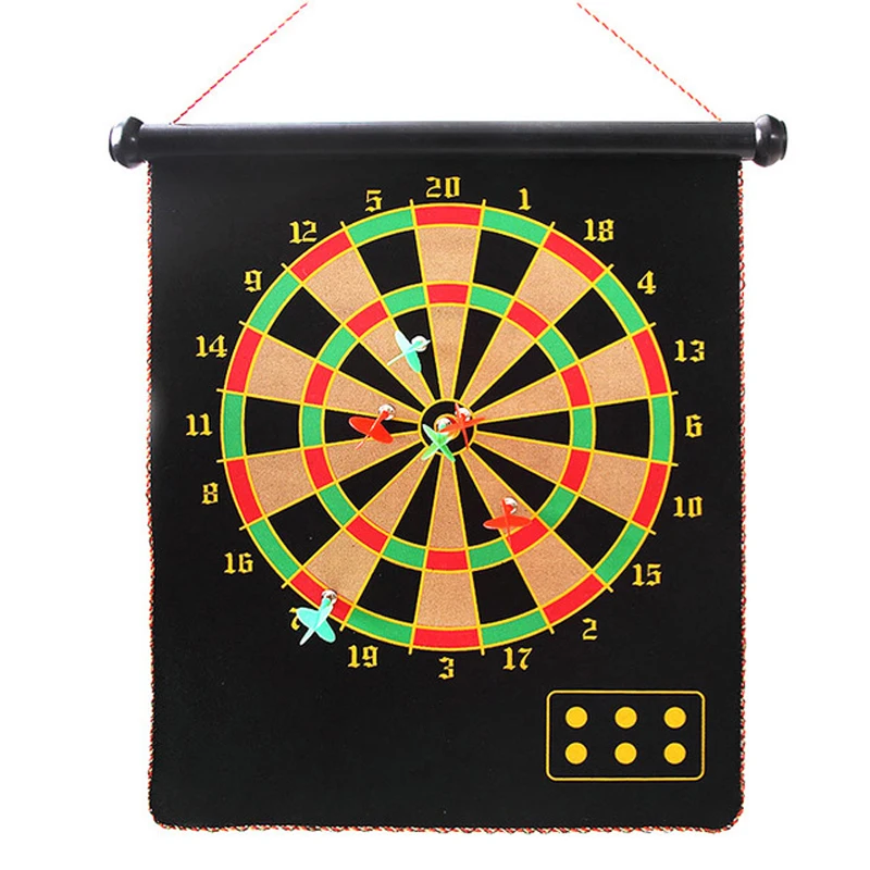 

17 Inches Target Dart Flocking Dartboard Darts Board Indoor Shooting Game Double Sided Target Magnetic Darts Flights Set