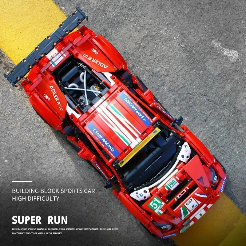 Классические модели спортивного автомобиля строительные блоки для DIY игровая